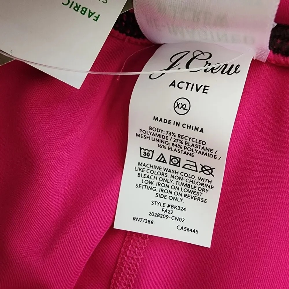 J. Crew SleekStretch High Rise Leggings Fuchsia Pink NWT Size XXL 25